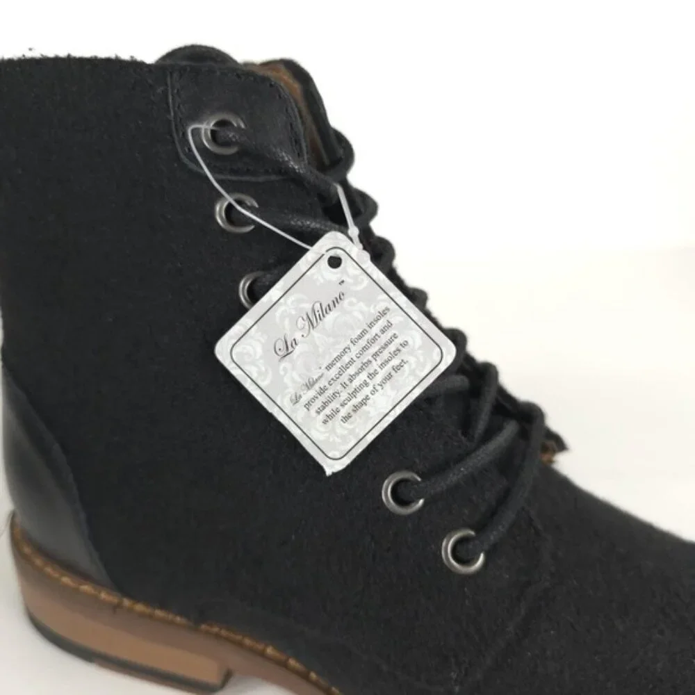 LA MILANO Men's STANCE II GENUINE LEATHER UPPER B51712-1 Oxford Boots‎ Size 7